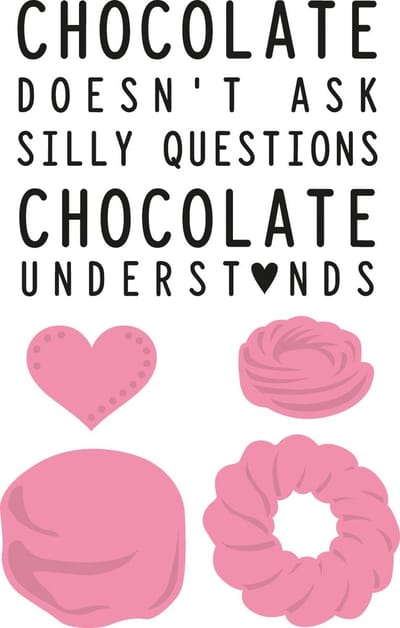 Marianne Design Collectables Chocolate doesnt ask COL1365