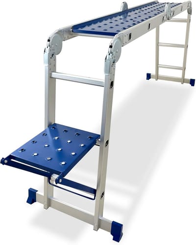 Multifunctionele aluminium laddervorm 3,5 m - 13 standen, werkplatform, EN131 CE-gecertificeerd, 150 kg belasting