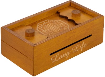 Philos puzzeldoos houten breinbreker Double Happiness cadeau.
