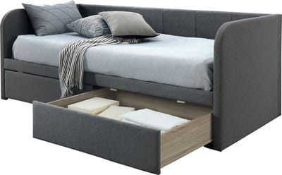 Novio Sita - kajuitbed - bedbank - met 2 laden - 90x200cm - donkergrijs