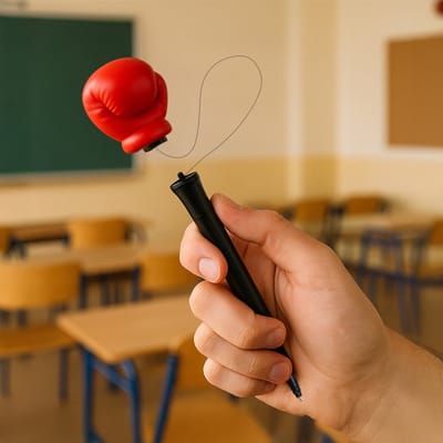 Boksbal balpen - 17 cm - schietende boksbal - Voor een glimlach op elk bureau