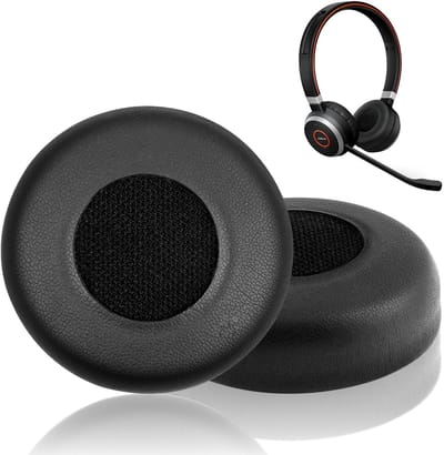 Dailygoods - Vervangende Oorkussens voor Jabra Evolve Hoofdtelefoons - Zacht Eiwitleer en Traagschuim