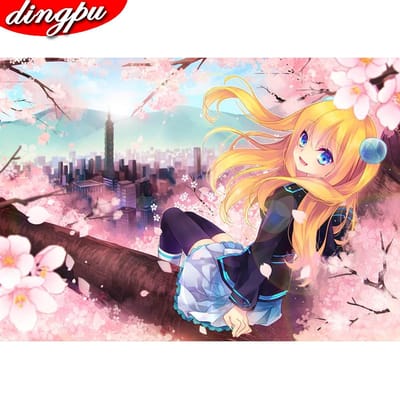 DINGPU 5D Diamond Painting Kit Landschap Mozaïek Home Decoratie Borduren Berg Kruissteek Handgemaakt Cadeau 20X30CM beige
