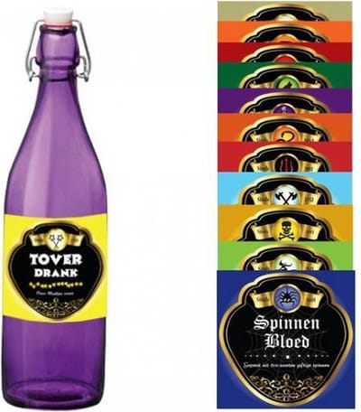 Fles etiketten set 12 stuks