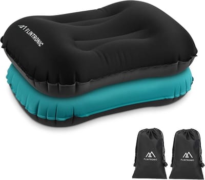 2 Stuks Opblaasbaar Campingkussen - Waterdicht en Ergonomisch Reiskussen voor Comfortabele Ondersteuning