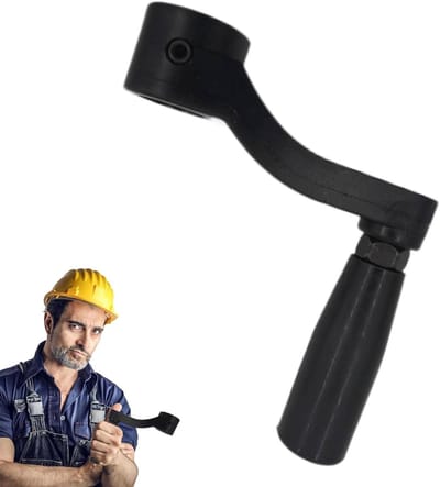 Handslinger Gereedschapsmachine - Reservegreep Zwengel - Machine Onderhoud - Sterk ABS Materiaal - 12 mm - Zwart