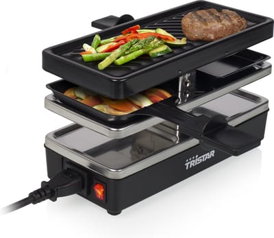 Tristar Gourmetstel RA-2741 - Raclette - Uitbreidbaar en koppelbaar Gourmetset - Set 1 stuk 2 personen - Zwart