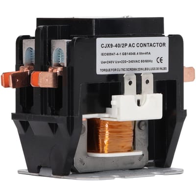 Contacteur AC de Climatiseur 40A 2P Remplacement avec Contact en Alliage d'Argent Appareils de Contrôle de Distribution d'Énergie 240V