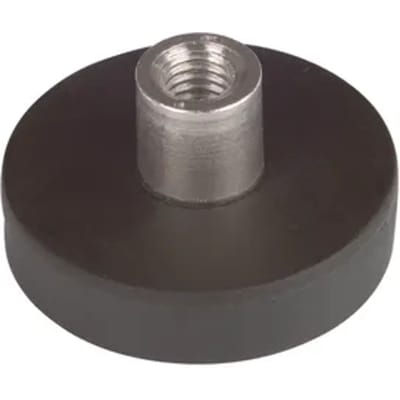 Fix-o-moll Bevestigingsmagneet - Rubber Met Schroefbus - Neodymium - Diameter 25mm