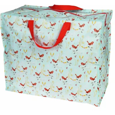 Rex London Winter Walk - Jumbo Shopper - XXL tas - Roodborstje - Kerst