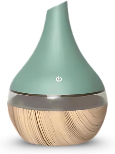 Luchtbevochtigers - Ultrasone luchtbevochtiger & aromaverspreider 300ml - koude nevel met of zonder verlichting - multikleurige LED-verlichting - 2 nevelmodi - compact ontwerp - voor kantoor, slaapkamer, baby, yoga - 20m²
