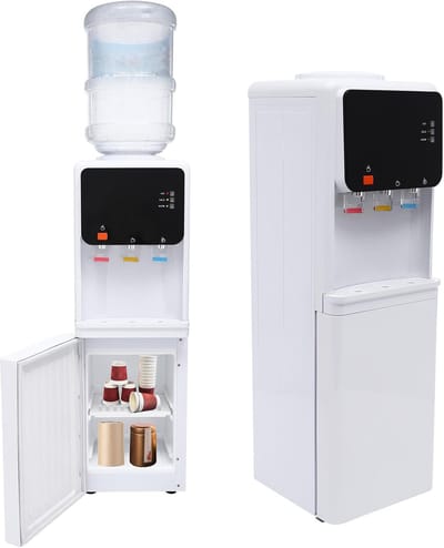 Elektrische Waterdispenser - Desktop Watermachine - Direct Koud Warm Water - Temperatuurregelingstechnologie - 30x95x31 cm - Zwart Wit
