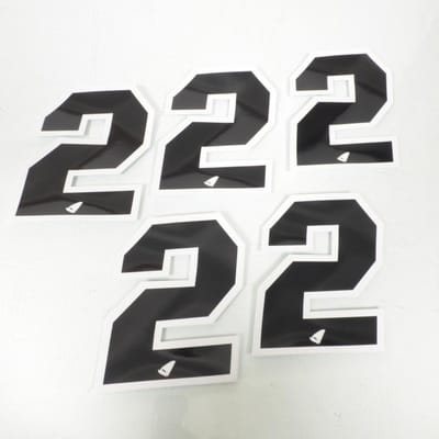 Autocollant stickers UFO pour moto Numero 2 noir 130x99mm Neuf