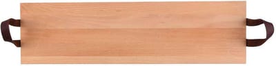 Bowls and Dishes | Puur Hout | Duurzaam | Beuken Serveertray met handgreep leer 69 x19,5cm