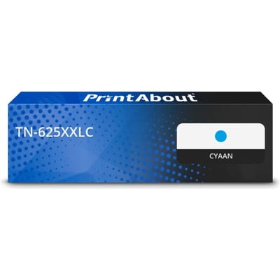 PrintAbout huismerk Toner TN-625XXLC Cyaan Extra hoge capaciteit Geschikt voor Brother