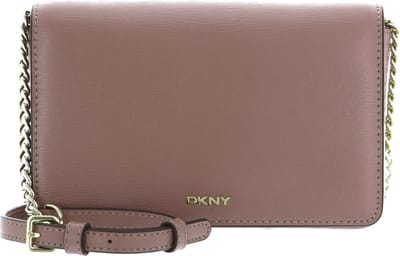 DKNY Leren Schoudertas Avondtas Bryant Full Flap Crossbody Antique Rose Roze