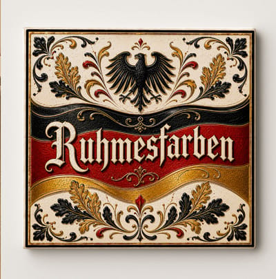 Duitse Keizerlijke Adelaar Vintage Keramische Tegel – Sierlijke Heraldische Wanddecoratie met Klassiek Zwarte Adelaar Motief, Europese Antieke Stijl Decoratie