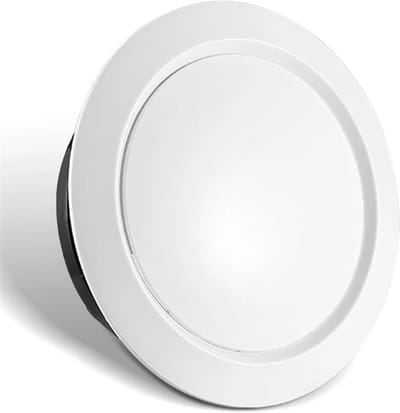 Ventilatierooster Rond - Afdekking Muur - Luchtcirculatie Verbeteren - Geïntegreerd Scherm - 10 cm - Wit