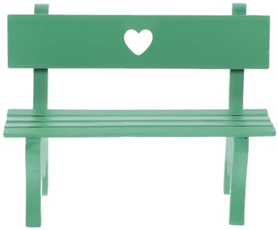Dailygoods - Houten Mini Tuinbank - Decoratief Bankje voor Poppenhuis en Tuinaccessoires