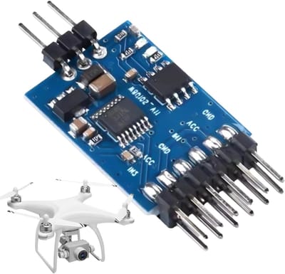 Videoschakelaar Camera's - Drie-weg Overdracht - Drone Filmen - Anti-interferentie Ontwerp - 2.8 x 2.1 x 1 cm - Blauw