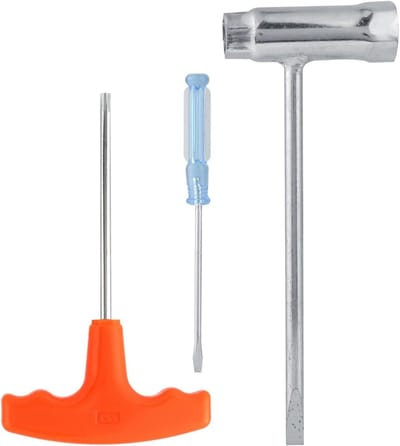 Kettingzaag T-sleutelset - Gereedschapset Metaal - Onderhoud Reparatie - Universele Compatibiliteit - 20x15x3 cm - Zwart