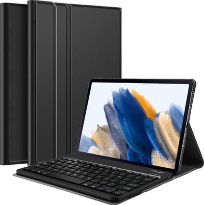 Hoes - Geschikt voor Samsung Galaxy Tab A8 - Toetsenbord Case - Keyboard Book Cover - Hoesje - Zwart
