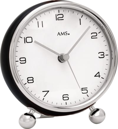 AMS tafelklok | 5194 / radio gestuurd - maat 18cm / metalen behuizing / mooi voor op buro of dressoir of als kado
