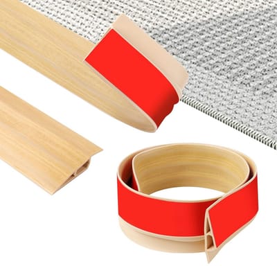 Vloerovergangsstrip - Drempelstrip PVC - Vloeren Egaliseren - Zelfklevend Flexibel - 100 cm Breed - Houtnerf