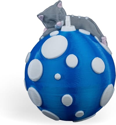 Slapende kat kerstbal kerst ornament