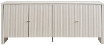 Vente-unique Dressoir met 4 deuren van MDF - Beige en goudkleurig - MIRENALO