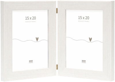 Deknudt Frames fotolijst S41VF1 H2V - wit - tweeluik -  2x 15x20 cm