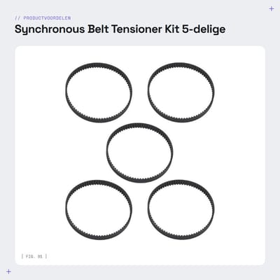 Dailygoods- Tandriemspanner - Rubber - 5 Stuks - 3D Printer Accessoire - Temperatuurbereik - Duurzaam - Geschikt voor 2GT - 3D Printer Onderdelen