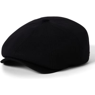 Brixton Beanie - Brood Flannel Snap Cap - zwart