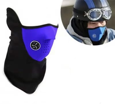 Motormasker - Gezichtsmasker - Skimasker - Blauw/Zwart - Motor masker - Masker voor op de motor -Neopreen - CHPN