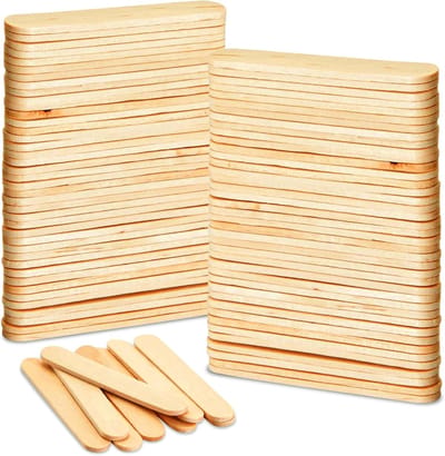 Houten Wax Spatels - Applicator Sticks - Ontharen en Mengen - Splintervrij en Hygiënisch - 100 Stuks - Houtkleur