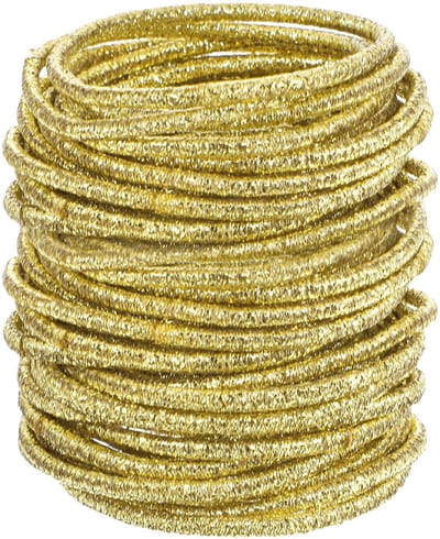 100 stuks kleine gouden haarbanden, glinsterende dunne elastische haarbanden elastiekjes 3 mm mini touwen rubberen elastische banden paardenstaart accessoires voor vrouwen