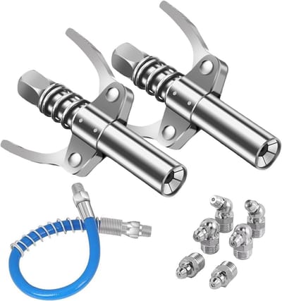 Vetpistool Accessoireset - Vetspuit Onderdelen - Machine Onderhoud - 12-delige Complete Kit - 12 Inch Buis - Staal