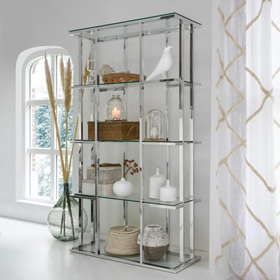 LOBERON Open kast Dacre zilverkleurig