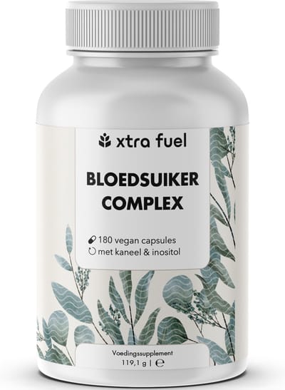 XTRA FUEL Bloedsuiker Complex – 180 capsules hooggedoseerd – met chroom, Ceylon-kaneel, myo-inositol, olijfblad en zink
