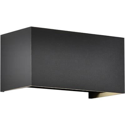 Mantra Iluminación Buitenwandlamp Davos dubbel, zwart, dimbaar, aluminium