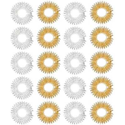 40-delige vingersensorische massagering voor tieners, volwassenen, stille stressverminderaar en stimulator 20PCS beige