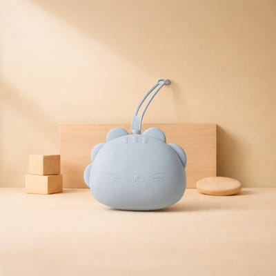 Siliconen fopspeenhouder (Wolkenblauw)