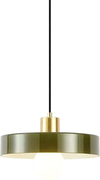 QAZQA jina - Retro Hanglamp - 1 lichts - Ø 30 cm - Zwart Goud - Woonkamer | Slaapkamer