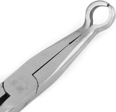 Naald Neus Tang - Lange Tang - Precisiewerk - 45 Graden Buiging - 270mm - Grijs