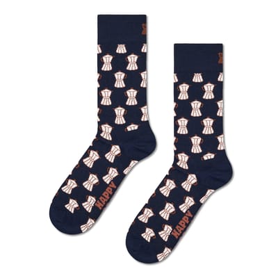 Happy Socks unisex giftbox 4P sokken coffee blauw