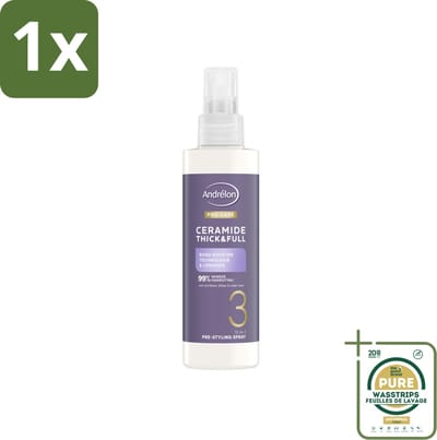 1 x Andrélon – Leave-In Spray – Pro Care Ceramide Thick & Full – 200 ml- Haarspray - Ceramide - Haarverzorging - Haarversterking - Haaruitval