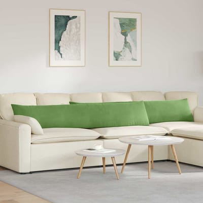 vidaXL - Zitkussens - 2 - pcs - Lichtgroen - 200 - x - 40 - cm - Corduroy - stof