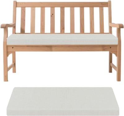 Bankkussen Buiten - Tuinkussen Dik - Comfortabel Zitten - Antislip Riemen - 200x40x5cm - Donkergrijs