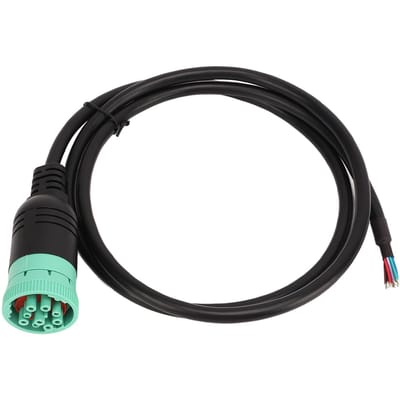 TYPE 2 J1939 9 Pin Vrouwelijke Verlengconnector naar Open Stekker Diagnosekabel Auto Diagnose black