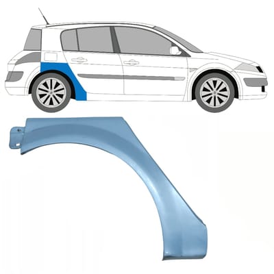 Reparatiepaneel achterspatbord voor Renault Megane II 2003-2012 / Rechts